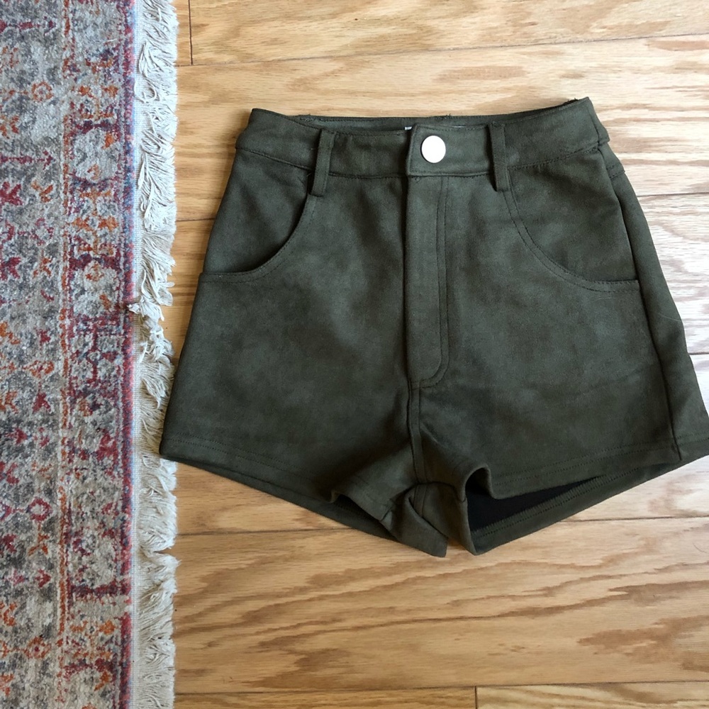 Revolve high waisted suede shorts